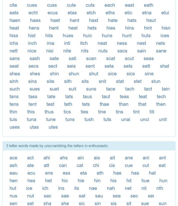 All Scrabble Words